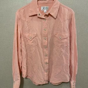 Ryan Michael pearl snap silk shirt